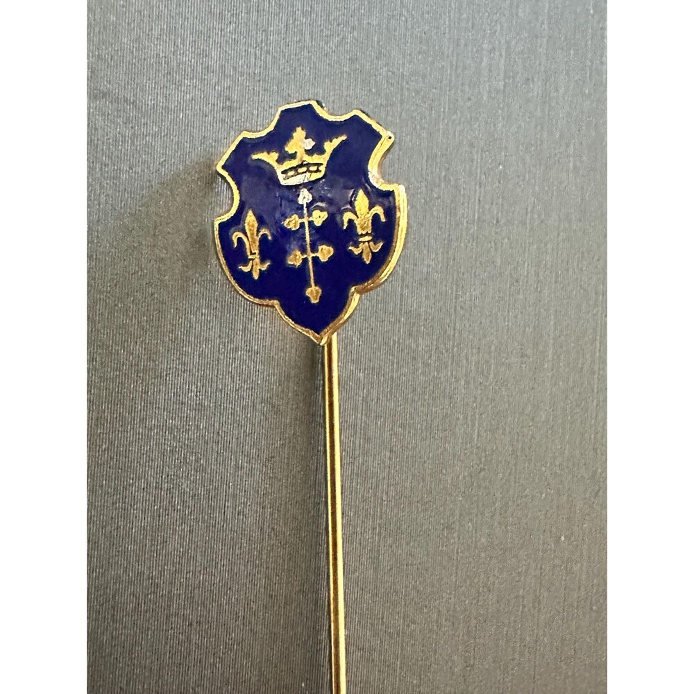 Joan of Arc Insignia Souvenir Hat Pin 1960